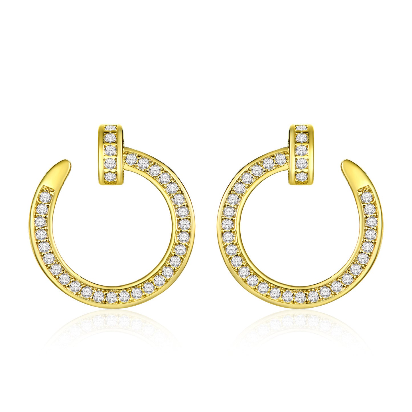 Simple, exquisite, cold style, short earrings, temperament, niche design, crescent earrings, 925 silver needle short